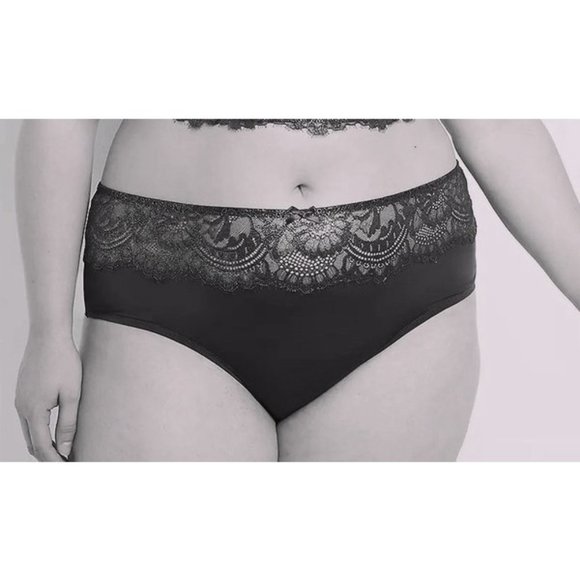 Lane Bryant Cacique Strappy Back Mid-Waist Cheeky Panty With Lace 22/24 - Picture 1 of 2